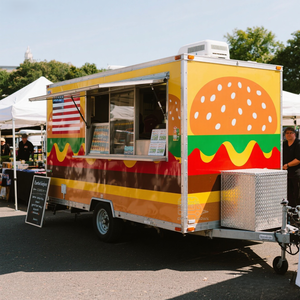 Carritos de Comida Móviles, Food Truck, Carrito de Hot Dogs, Remolque de Helados, Food Truck Totalmente Equipado, Restaurante Móvil - Product Image 3
