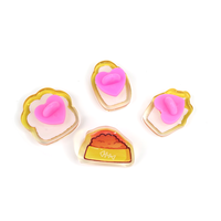 Badges personnalisés en acrylique époxy transparent imprimés sur mesure avec paillettes