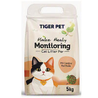 Litière pour chat de qualité supérieure avec détection de pH avancée, surveillance de la santé, soins urinaires et contrôle des odeurs par TIGER PET