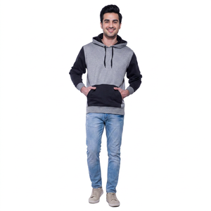 Sweat à capuche ajusté pour homme en vente chaude, 100% coton avec polaire, confortable, taille standard, sweat à capuche uni au meilleur prix - Product Image 1