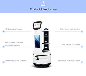 Robot Cameriere Commerciale AI Umanoide Robert con 4 Scomparti, Ricarica Automatica per Consegna Cibo Autonoma, Si Muove e Consegna Autonomamente - Product Image 6