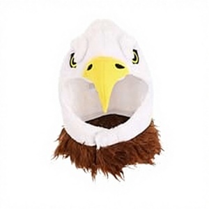 Sombrero de Peluche de Águila - Gorro Blanco Peludo con Pico Amarillo, Accesorio para Fiestas/Cosplay - Product Image 1