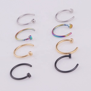 Piercing pour le corps pour femme, bijou personnalisé, clou en acier inoxydable 316l, <span class=keywords><strong>anneau</strong></span> pour <span class=keywords><strong>nez</strong></span> <span class=keywords><strong>indien</strong></span>, 1 pièce - Product Image 6