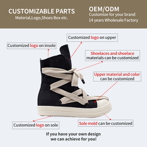 Chất Lượng Cao Thời Trang Nền Tảng Ren-up Unisex Ngoài Trời Khởi Động Phụ Nữ Giày Vải Thiết Kế Người Đàn Ông Của Sneakers Giản Dị Phẳng Mắt Cá Chân Khởi Động - Product Image 6