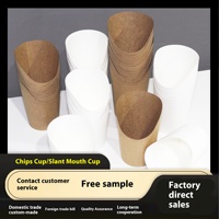 Vente en gros de gobelets jetables en papier kraft incliné pour frites sushi œuf gaufré crème glacée boîte d'emballage en papier pour usage alimentaire
