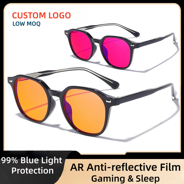 Newly Customized High-quality Luxurious 99% Blue Light Blocking Eye-protection Full Rim Lightweight Gaming Sleep Glasses for Men