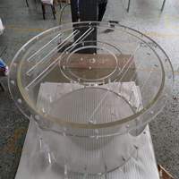 Bridas acrílicas roscadas de precisión, sellos de tubo de PMMA CNC, perforación inferior personalizada, roscado, grabado láser, embalaje personalizado de China