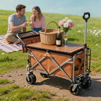 Chariot de camping tout-terrain robuste à 12 roulements, style pick-up, avec hayon extensible, pour commande en gros 40HQ, direct usine