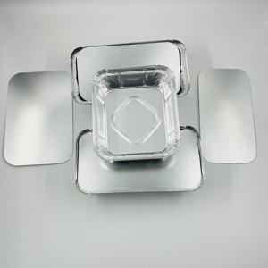 Tapa Rectangular Desechable de Papel de Aluminio para Envases de Alimentos con Logotipo Impreso, Apta para Uso Alimentario, Ecológica, Laminada, para Galletas y Bocadillos - Product Image 2