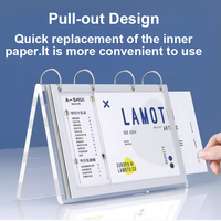 Porte-menu de table en V moderne et personnalisé, multi-pages, pour carte de présentation, en acrylique recyclable, support de signalisation pour restaurant et café
