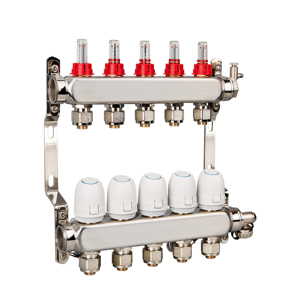 Collettore per <span class=keywords><strong>Riscaldamento</strong></span> <span class=keywords><strong>a</strong></span> <span class=keywords><strong>Pavimento</strong></span> in Acciaio Inox con Flussometro <span class=keywords><strong>a</strong></span> 2 3 4 5 Porte Sistema Idrico Durevole di Alta Qualità Zhejiang Kaibeili - Product Image 5