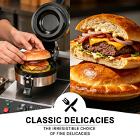 Machine à gaufres et paninis électriques pour hamburgers, presse à hamburgers électrique antiadhésive en acier inoxydable