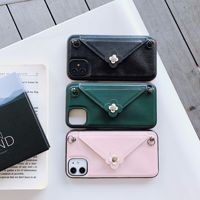 Étui de téléphone pour filles avec sangle de collier, mignon et tendance, pour iPhone 11 |   Coque arrière mains libres