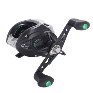 Moulinet de pêche FISHERBON Fisherman's Bund Baitcasting, droitier/gaucher, vert/noir, double frein puissant, longue portée - Product Image 4