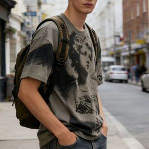 THAT'S T Shirts AWFUL T-<span class=keywords><strong>shirt</strong></span> pour homme en pur coton coupe classique 240g Hip Hop 5 couleurs au choix Street Été 2025 US <span class=keywords><strong>LOT</strong></span> Man COUGH Boy - Product Image 6