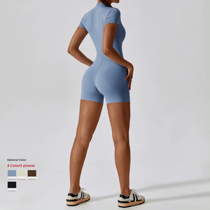 Conjuntos al Por Mayor de Bodysuit de Fitness para Mujer, Romper de Yoga para Gimnasio, Mono Ajustado de Ejercicio con Cierre, Ecológico y de Secado Rápido - Product Image 4