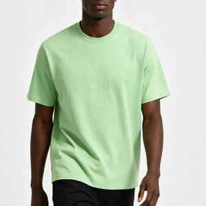 Camiseta de Manga Larga para Hombre, Cuello Redondo, Color Sólido, Estilo Holgado, Otoño-Invierno, con Logotipo OEM - Product Image 1