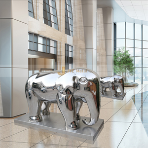 Installation de sculpture en acier inoxydable EX999 pour projets d'art public urbain - Product Image 5