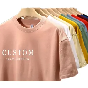 Camisetas de Verano al por Mayor, de Algodón, con Logotipo Personalizado, Lisas, para Hombre, Talla Grande - Product Image 1