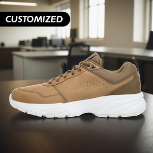 Zapatillas Retro de Invierno para Caminar con Logotipo Personalizado, Forro de Malla Blanca Transpirable, Antideslizantes, de Cuero Patentado - Product Image 1