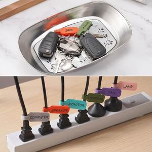Étiquettes de câbles en nylon multicolores écologiques résistantes à la chaleur, auto-adhésives, à forte adhérence, avec boucle auto-agrippante, inscriptibles, pour cordons et fils - Product Image 4