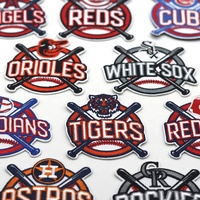 Patchs brodés thermocollants pour équipes de baseball professionnelles américaines avec logo sportif