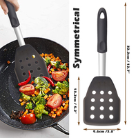 Ustensile de cuisine en silicone de qualité alimentaire, spatule à fentes résistante à la chaleur pour le poisson, les œufs, les crêpes et les hamburgers