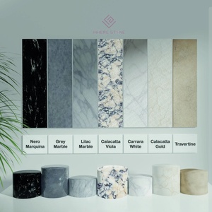 Luxe Travertijn Marmeren Gootsteen Aan De Muur Gemonteerde Champagne Beige Bassin Moderne Badkamer Wastafel Natuursteen Wastafel - Product Image 4