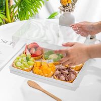 Boîte transparente pour petits gâteaux à 6 compartiments, tarte aux fruits en 4 pièces, boîte d'emballage pour beignets, boîte à dessert pour goûter, pique-nique, boîte à tartes aux œufs