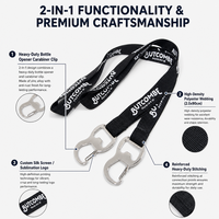 Vente en gros Ouvre-bouteille Lanyard Porte-clés Sublimation Polyester Ouvre-bouteille personnalisé Lanyard