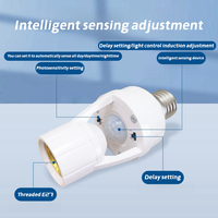 Portalámparas Inteligente Ajustable E27 con Sensor de Movimiento PIR, Encendido/Apagado Automático, AC110V/220V, Código de Inserción de Tornillo para Hogar u Oficina