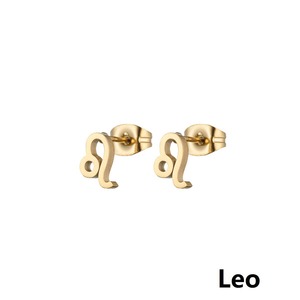 <span class=keywords><strong>Horoscope</strong></span> 12 boucles d'oreilles zodiaque pour femmes plaqué or petites boucles d'oreilles en acier inoxydable boucles d'oreilles géométriques bijoux cadeau - Product Image 1