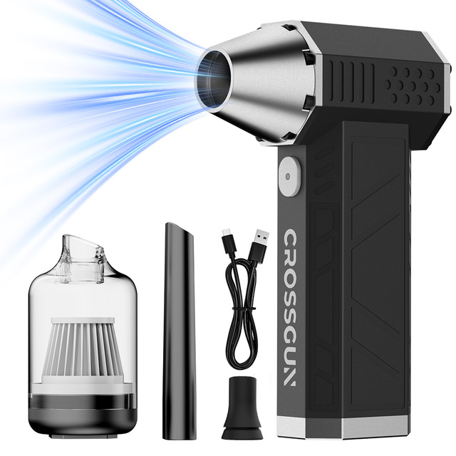 CROSSGUN X5 Mini Fan Portable Electric Air Blower  Fan Vacuum Cleaner for Car Dust Cleaning Brushless Technology Mini Jet Fan