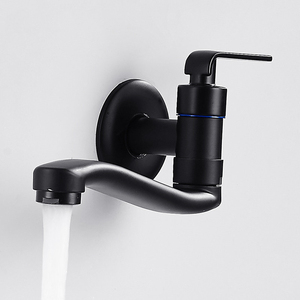 Rubinetto Moderno Nordico in Acciaio Inox a Parete con Foro Singolo e Beccuccio Girevole a 360°, Miscelatore Monoforo per Acqua Fredda per <span class=keywords><strong>Lavatoio</strong></span> e Lavanderia - Product Image 2