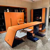 Meubles de bureau modernes, table de bureau en bois, design de bureau de direction, bureaux de luxe en forme de L, bureau de direction pour PDG