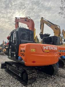 Mini-excavatrice sur chenilles hydraulique Hitachi ZX70 d'occasion, 7 tonnes, d'origine japonaise, moteur Yanmar, pompe, roulement, faible nombre d'heures, modèle 2024 - Product Image 5