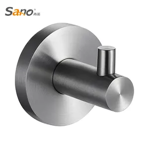 Manufacturer Bath Towel Hook Silver Robe/Coat Hook, SUS 304 Stainless Steel Heavy Duty Wall Mounted Hook