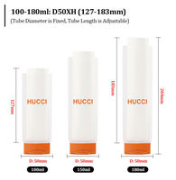 Tube souple blanc 2-en-1 personnalisé D50 100ml-180ml à double compartiment pour emballage de nettoyant visage et lotion corporelle avec bouchon à clapet