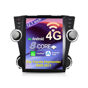 Pour Toyota Highlander 2009-2013 12 ''lecteur d'<span class=keywords><strong>autoradio</strong></span> stéréo 8core 4G Carplay Mirrorlink FM BT GPS WIFI vue arrière écran tactile - Product Image 1