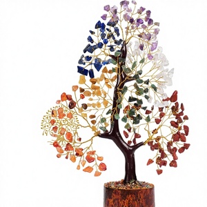 Albero della Vita Artigianale con 7 Chakra in Pietra e Cristallo per Meditazione e Feng Shui |   Regalo di compleanno per donne |   Decorazioni per Casa e Ufficio - Product Image 1