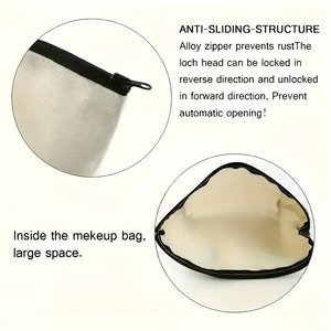 Pochette de maquillage personnalisée en toile avec nom de la mariée, impression de voile de mariage, trousse de toilette réutilisable avec fermeture éclair, cadeau de mariage - Product Image 3