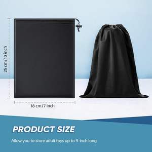 Estuche de microfibra para guardar juguetes para adultos, <span class=keywords><strong>funda</strong></span> para gafas de esquí y gafas de sol, plegable, ajustable, con cordón, asa de cuerda, patrón geométrico - Product Image 2