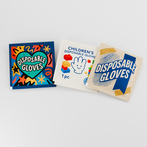 Gants transparents jetables avec emballage personnalisé pour étals de collations frites, emballage en papier, remise au client - Product Image 2