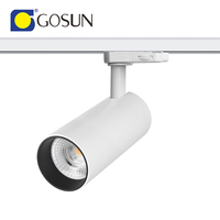 Feux de voie réglables commerciaux 20w focus led système de rail de lumière de piste accessoires de luminaire de projecteur