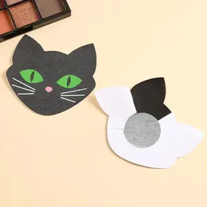 Hot bán dính dùng một lần núm vú pasties bao gồm mèo đen hình dạng vú pasties tùy chỉnh núm vú Sticker phát sáng trong bóng tối