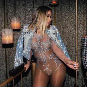 Combinaison longue et moulante Sexy et extensible pour femmes, vêtement de fête <span class=keywords><strong>à</strong></span> la piscine, taille haute, pour discothèque, Bar - Product Image 4