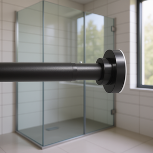 Barra de Ducha Ajustable de Acero Inoxidable de 28-76 Pulgadas, Barra Moderna para Baño con Tensión de Resorte y Diseño Antideslizante - Product Image 2