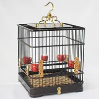 Groothandel China Vogelkooien Hoge Kwaliteit Luxe Parrot Kanarie Grote Vierkante Bamboe Vogelkooi