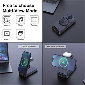 110W GaN USB C Charger 7 in 1 Wireless Fast Charger Desk Table Charger Multifunction <strong>USBC</strong> Charging <strong>Dock</strong> With 4Port Power Adapter - Product Image 5