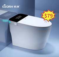 KEORH Chaozhou WC intelligent monobloc en céramique blanche à chasse directe avec capteur automatique pour achat hôtelier